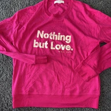 Spiritual Gangster sweater Nothing But Love  pink cotton casual women Large
