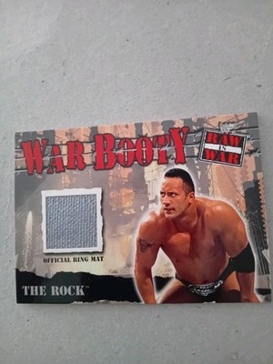 2001 Fleer Wwf Wwe Raw Is War Booty Card Official Ring Mat The Rock