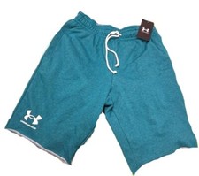 Under Armour Rival Terry Shorts NWT Sz S,M,XL Mens Teal Green 9" Inseam
