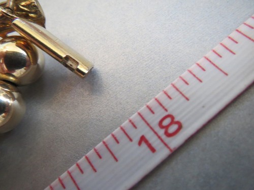 IMPRESIONANTE COLLAR DE CUENTAS DE HEMATITA Y MALAQUITA CHAPADO EN ORO AMARILLO DE 3 FILAS 18" - Imagen 3 de 10