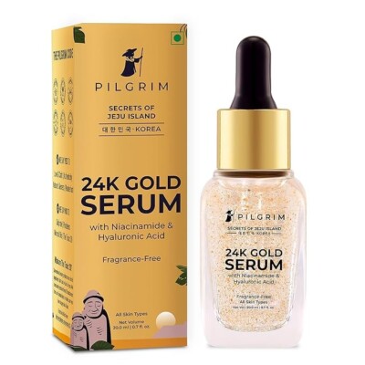 Pilgrim 24K Gold Gesichtsserum mit Niacinamid & Hyaluronsäure Primer für Gesicht
