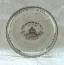Resorts International Hotel & Casino Vintage Glass Ash Tray Atlantic City NJ
