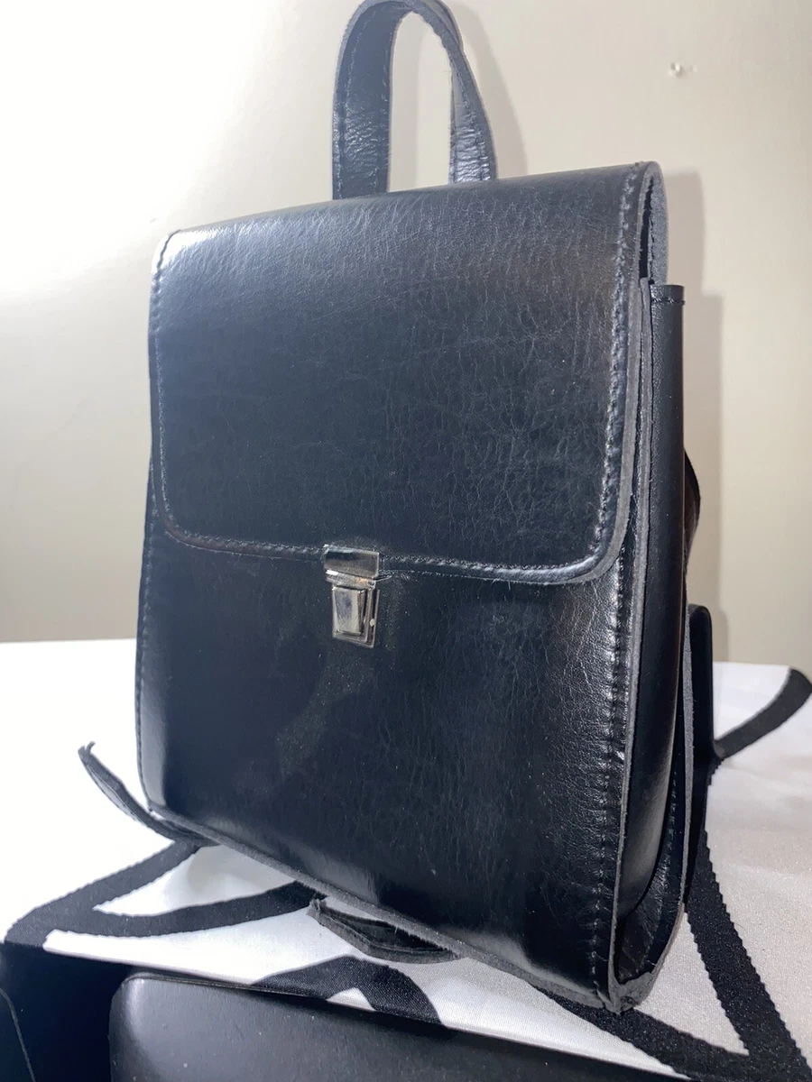 Brandy Melville Women s Backpack Bag Black Faux Leather Strap