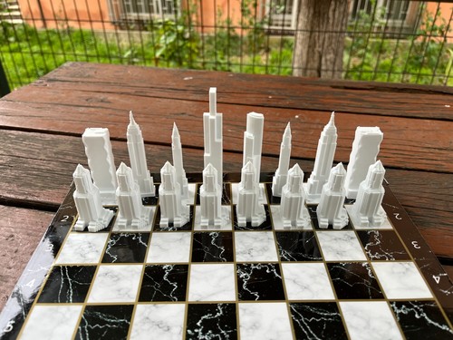 Skyscraper Chess Set - State Building Figures Game Pieces - 3D Tower Chess Set - Picture 8 of 11
