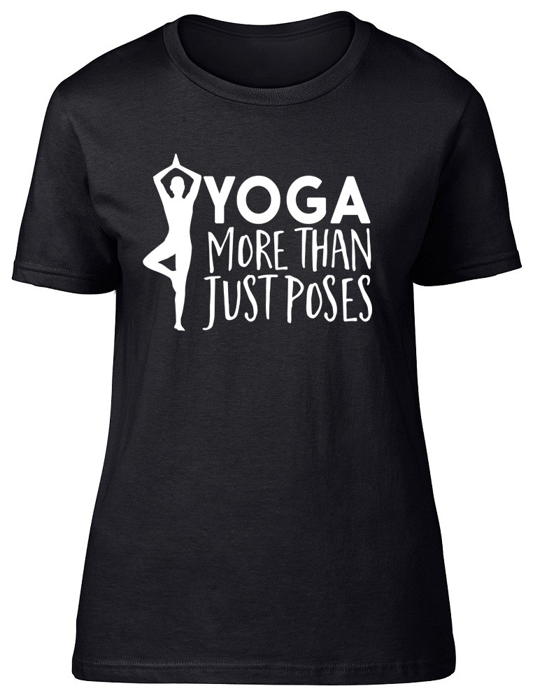 Yoga more Than Just Poses Womens Ladies Short Sleeve Tee T-Shirt