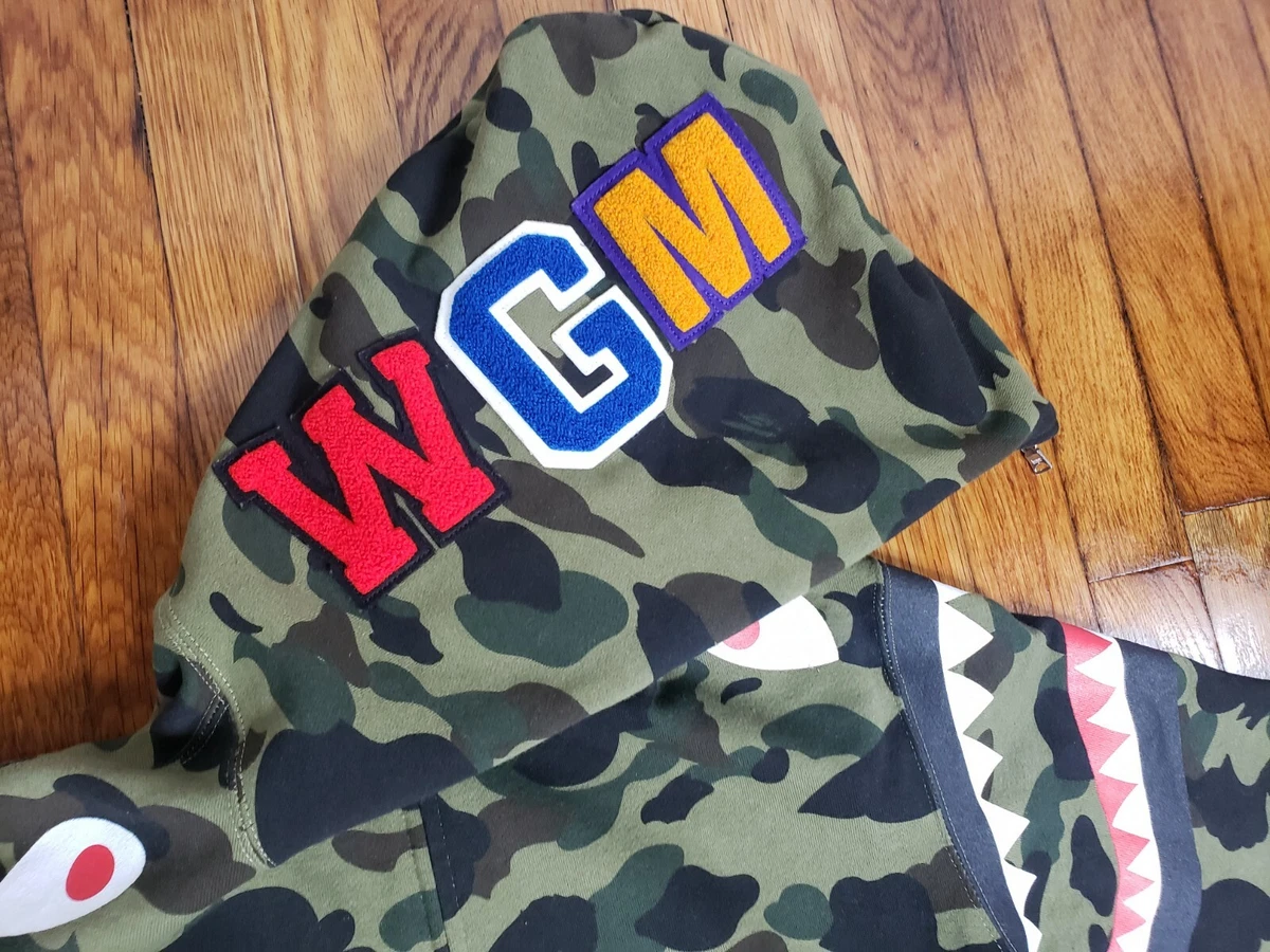 A Bathing Ape BAPE WGM Full Zip Camouflage Hoodie Jacket Men s XXL