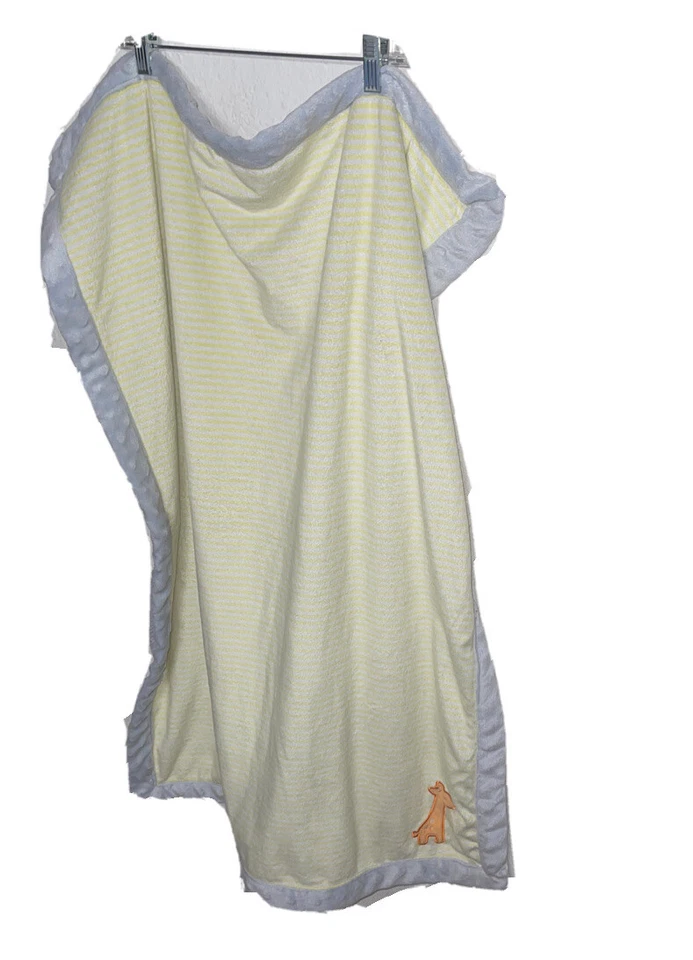 Cobertor de bebê Carters girafa pontos cinza laranja listras amarelas Child Of Mine 40x30 - Imagem 3 de 4