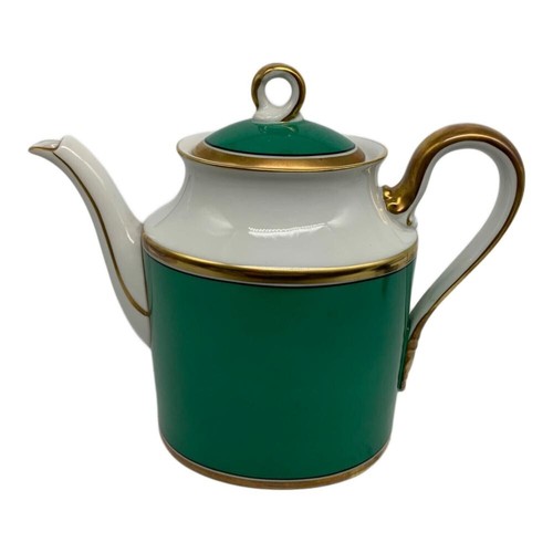 Richard Ginori Impero Green Teapot Antico Doccia Italy CONTESSA