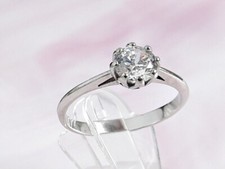 Damen Ring Silber 925 Kristall rund weiß echt Sterlingsilber Damen ss119