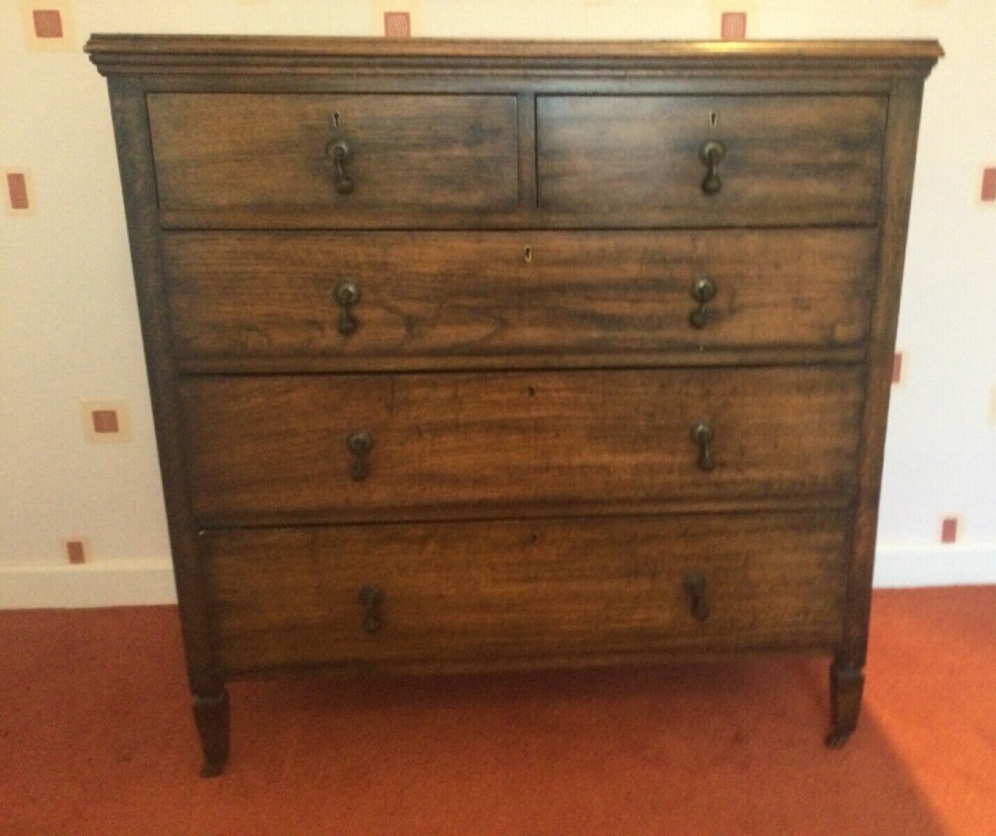 Antique mahogany chest of drawers eBay
