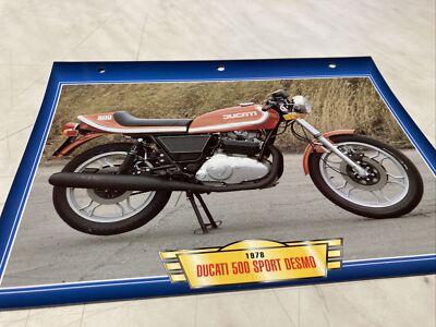 Ducati 500 GTS Sport Desmo 1978 Card Motorcycle Passion Collection Atlas