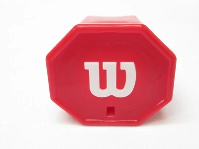 WILSON RED "PRO STAFF STYLE" BUTTCAP FOR TENNIS RACQUETS (#4: 4 1/2) + STAPLES