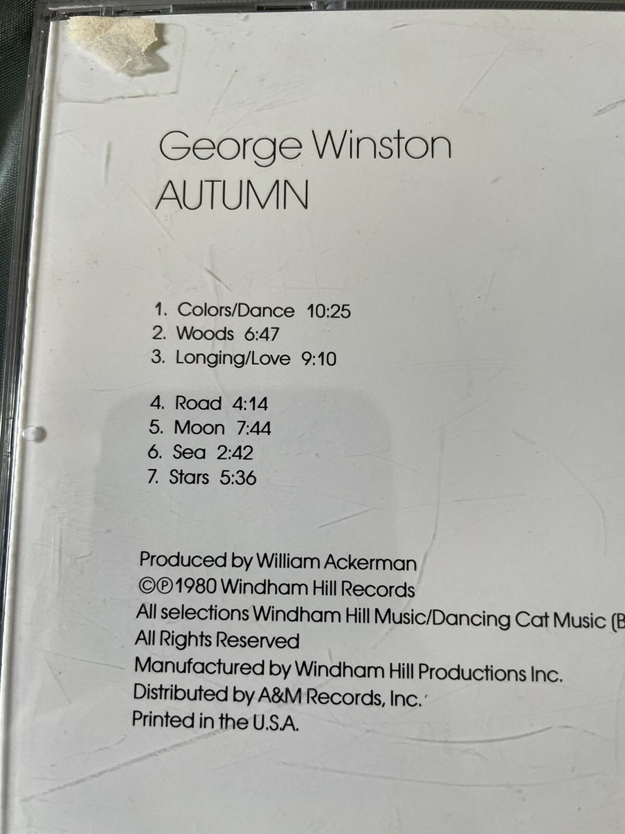 【希少】George Winston Autumn Piano Solos George Winston – Autumn (Piano Solos) – Vinyl (EMW Pressing