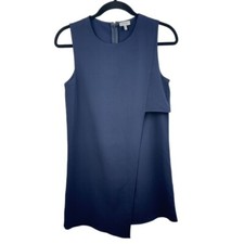 Tobi Womens Blue Small Petite Polyester Stretch Faux Wrap