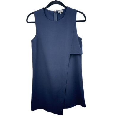 Tobi Womens Blue Small Petite Polyester Stretch Faux Wrap