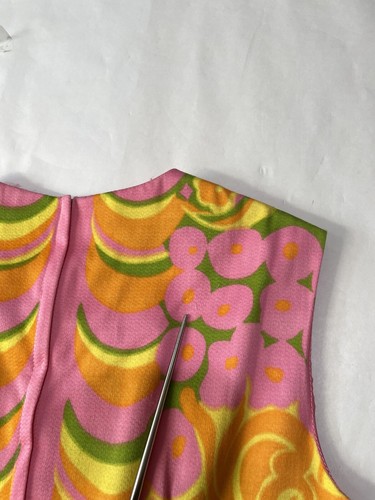 Vintage 70s Alex Colman Psychedelic Maxi Dress Bold Print (SEE FEHLER - Bild 19 von 19
