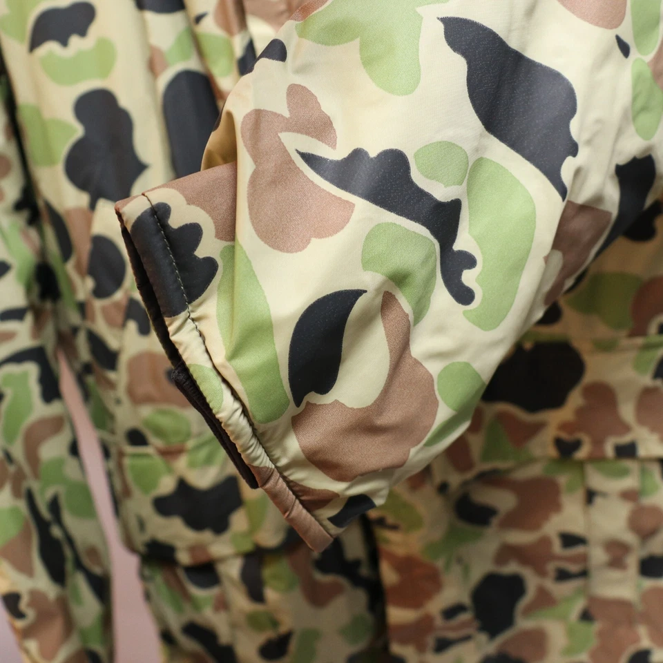 Vtg Stearns Float Flotation Camouflage Hooded Rain Jacket Coat Mens XL USA MN - Image 4 of 4