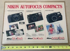 VTG NIKON AF Cameras Retail Camera Store COUNTERTOP MAT Vintage Advertising Sign