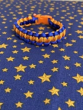 Blue and Orange Paracord Bracelet - Handmade
