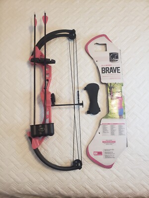 Bear Archery Brave Youth Compound Bow Pink Right Handed Whisker