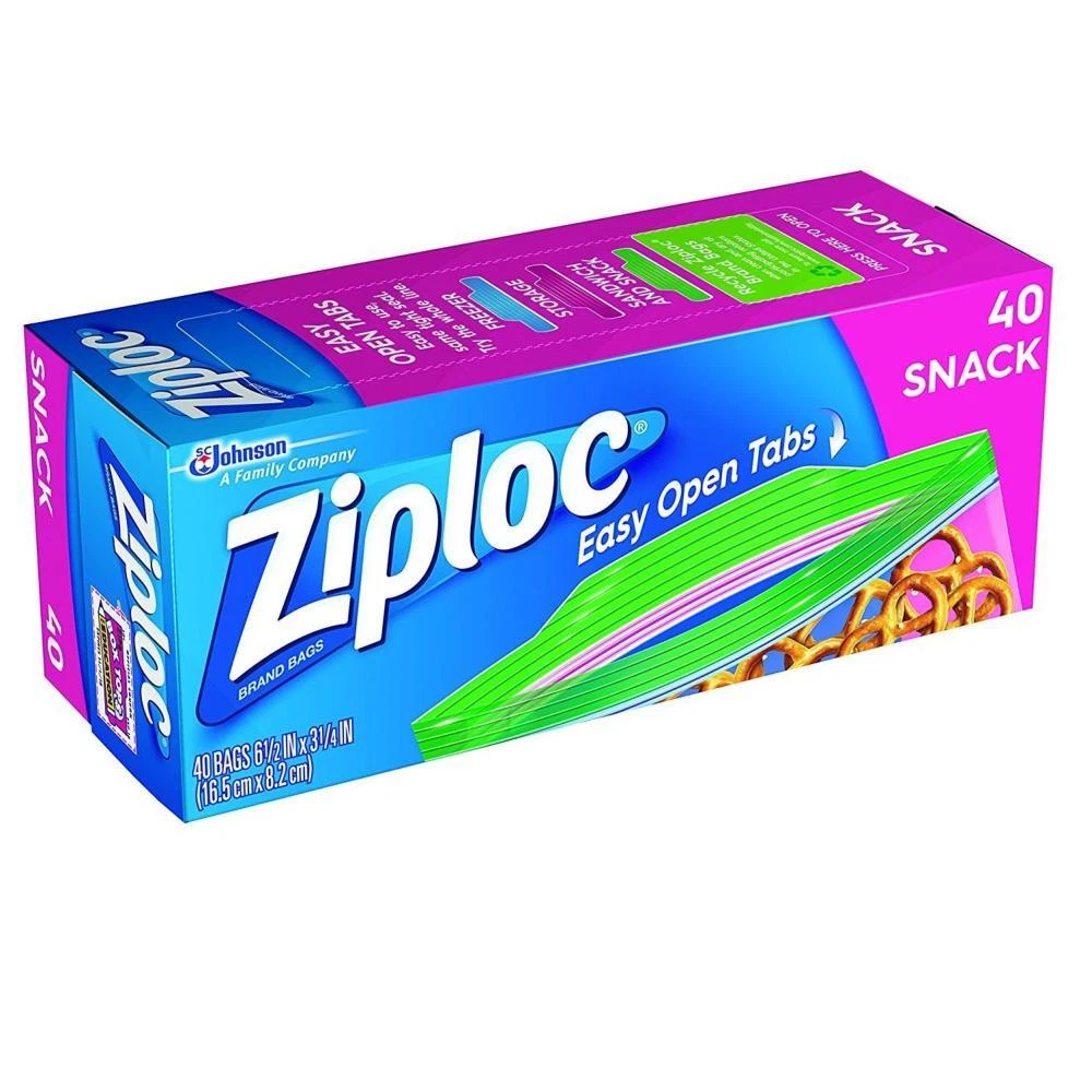 Ziploc Double Zipper Freezer Bags with Grip'n Seal Easy Open Tabs