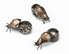 Metal Dung Beetle Garden Ornament Sculpture Art - Handmade Recycled Metal Insect