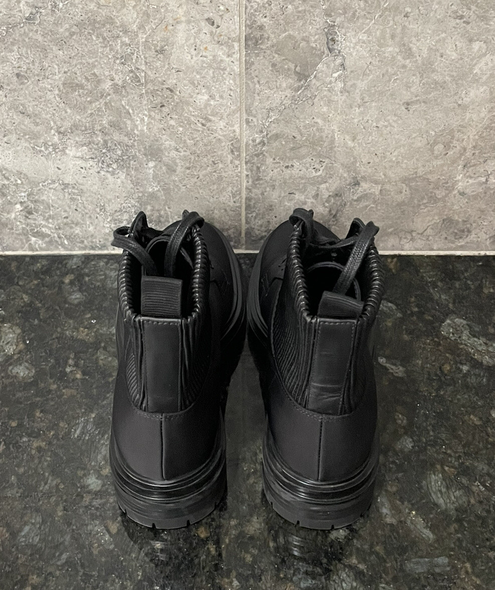 GIANVITO ROSSI 'Martis 40' Nylon & Leather Combat Boots Black 37
