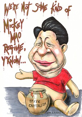 Press Xi of China as Winnie The Pooh Caricature Greeting Card - satire |  eBay