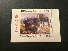 ICOLLECTZONE US 1991 Wyoming #8 XF NH 