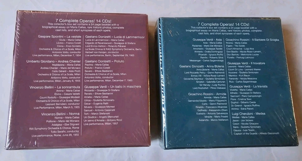 LEGENDARY PERFORMANCES OF CALLAS Volume 1 & 2 Boxed CD Sets Maria Callas SEALED - Image 2 of 4