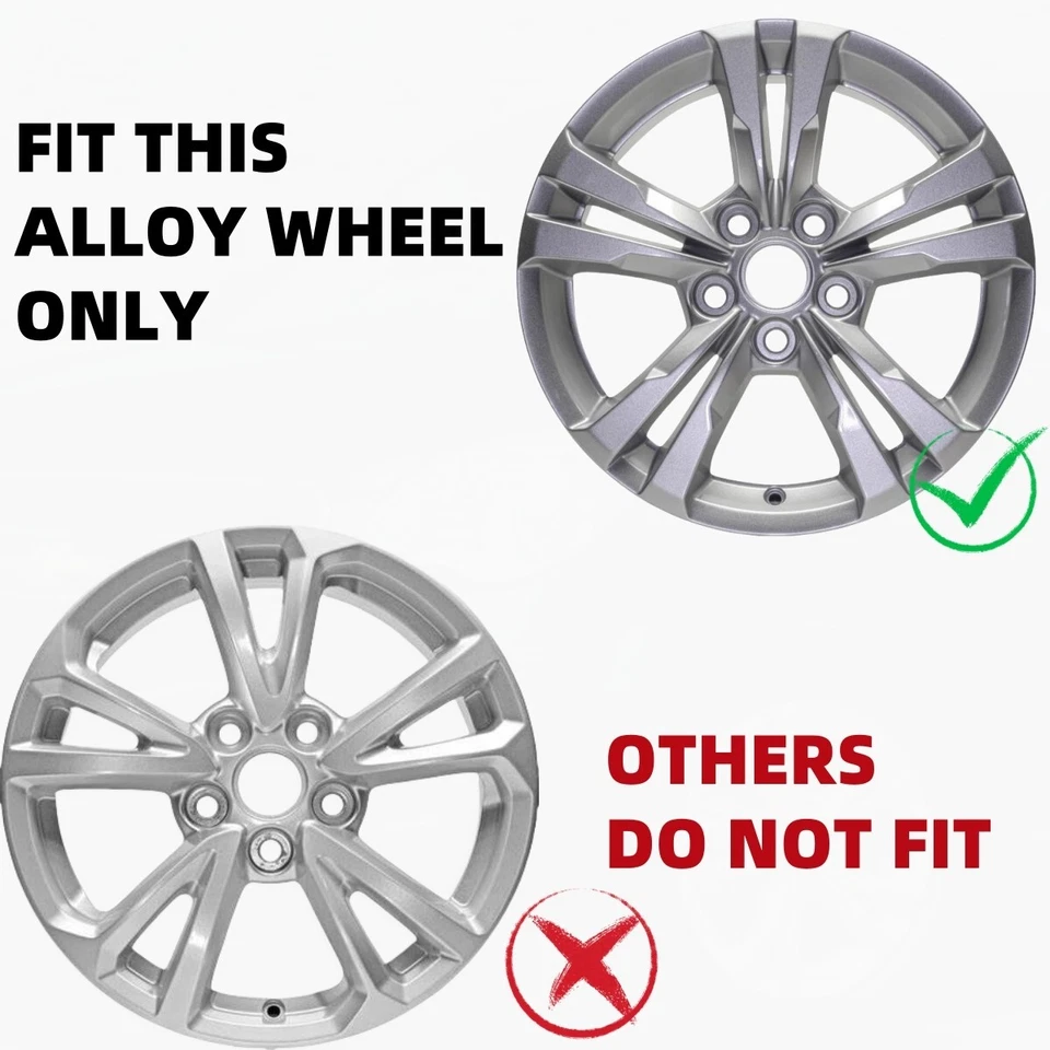 17'' Wheel skins for 2010-2017 CHEVROLET EQUINOX ; 4 Pack; Glossy Black Foto 3 de 4