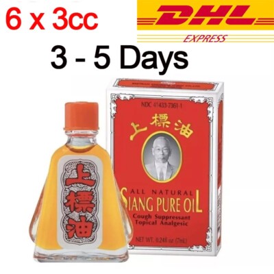 Siang Pure Red Oil Herbal Thai Muscle Rub, flacon de 25 g, lot de 6