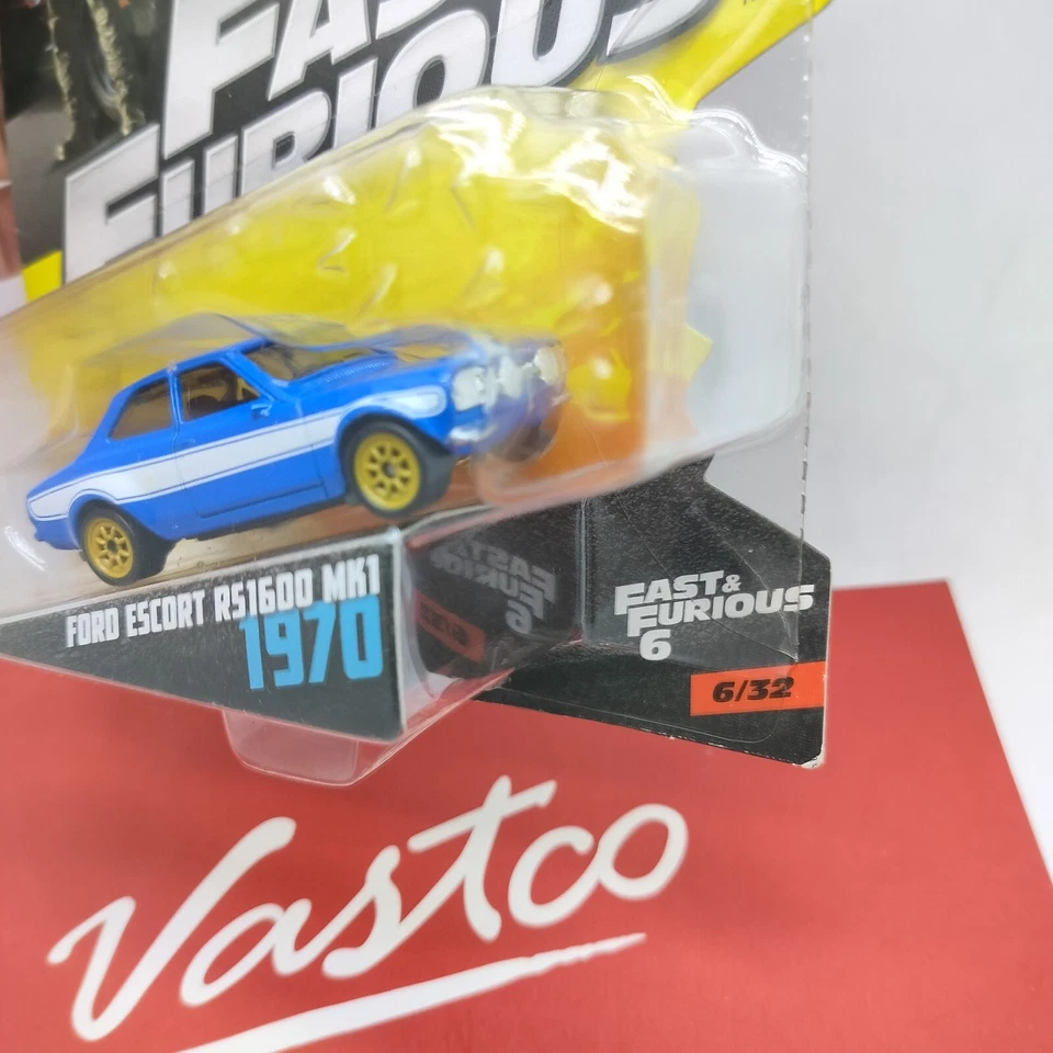 Mattel 1:55 Scale Fast & Furious 6 Ford Escort Rs1600 Mk1 1970 Diecast FCF41 - Image 3 of 4