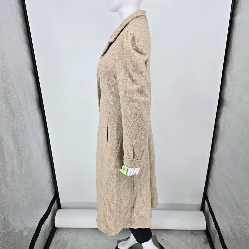 Jill Jr. vintage años 80 Abrigo de espiga entallado y acampanado de mezcla de lana (M) Foto 4 de 4