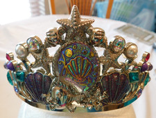 Disney Little Mermaid Princess Tiara Crown Metal Dress Up Pre-owned