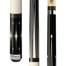 PureX HXT90 Kamui Black Soft Tip Traditional Silver Accents Technology Pool Cue