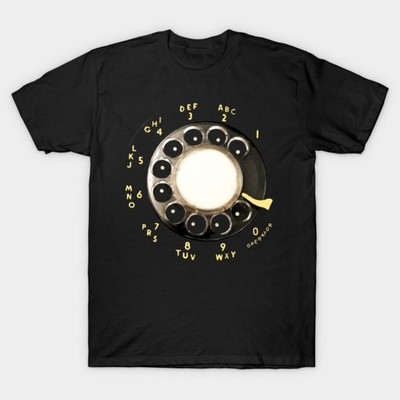 Vintage Rotary Phone T Shirt Retro Old School Telephone Graphic Tee