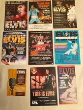 Elvis Presley 9x flyers job lot - concerts, tributes, musicals - nice collection