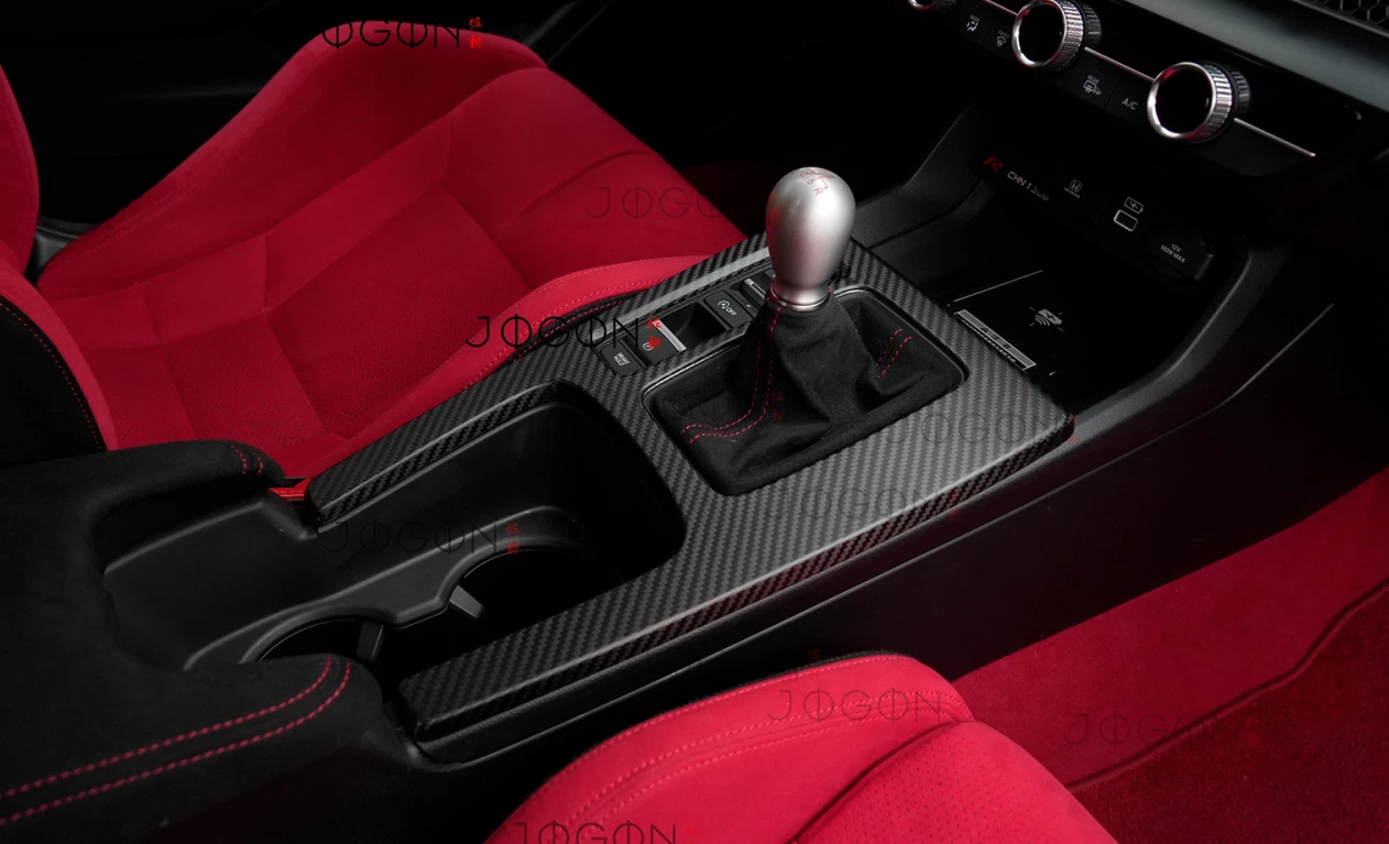 Dry Carbon Console Gear Knob Frame Panels Fit For Honda Civic Type R FL5 2022-26 - Picture 3 of 14