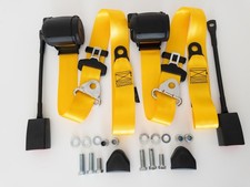 New Seat Belt For 914 Porsche With Brackets - Yellow New Seat Belt For 914 Porsche With Brackets - Yellow