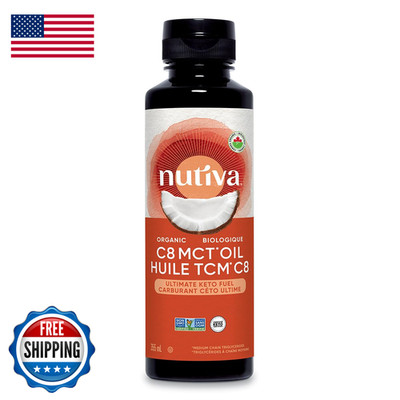 Nutiva Organic Liquid Mct Oil C8- Unflavored - Perfect For Coffee Shakes Salads