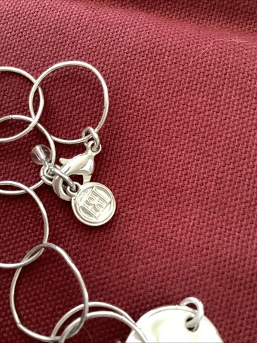 Dana Buchman Necklace With Silver Hammered Discs And Ring Links - Picture 3 of 4