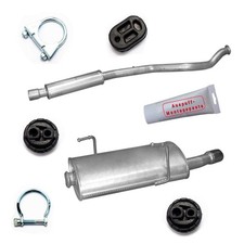 Mittelschalldämpfer + Endschalldämpfer Auspuff + Mont. für Peugeot 206CC 2.0i16V