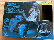 y-Volution Neon Street Rollers Adjustable Wheels Light Up Heel Skates Kids blue