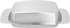 Stainless Steel Butter Dish with Lid Compact Covered Butter Box Lidded Plate Met