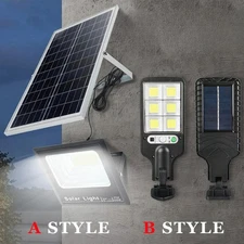 LED Solar Flood Light Security Spot Wall Yard Outdoor Street Lamp Remote Control