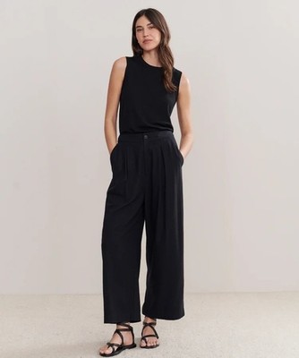 NWT Jenni Kayne Relaxed Trouser Black Size 4