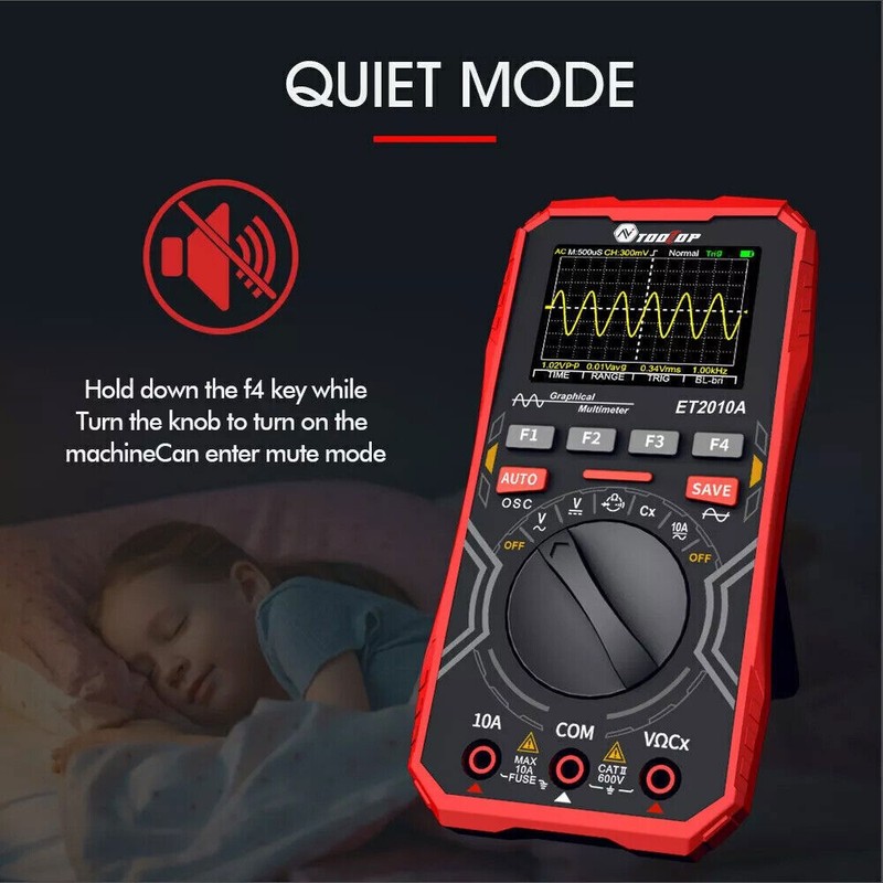 2in1 Oscilloscope Multimeter Digital Display Handheld Oscope Meter 1Mhz E3I8 2PZ
