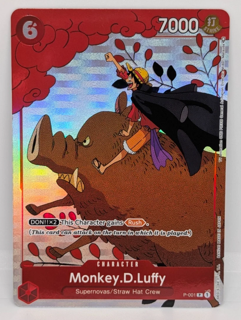 25+ Monkey.D.Luffy P-001 One Piece Promotion Cards for sale