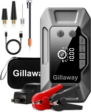 4500A Car Jump Starter with Air Compressor Combo 150PSI, Portable Car Battery J